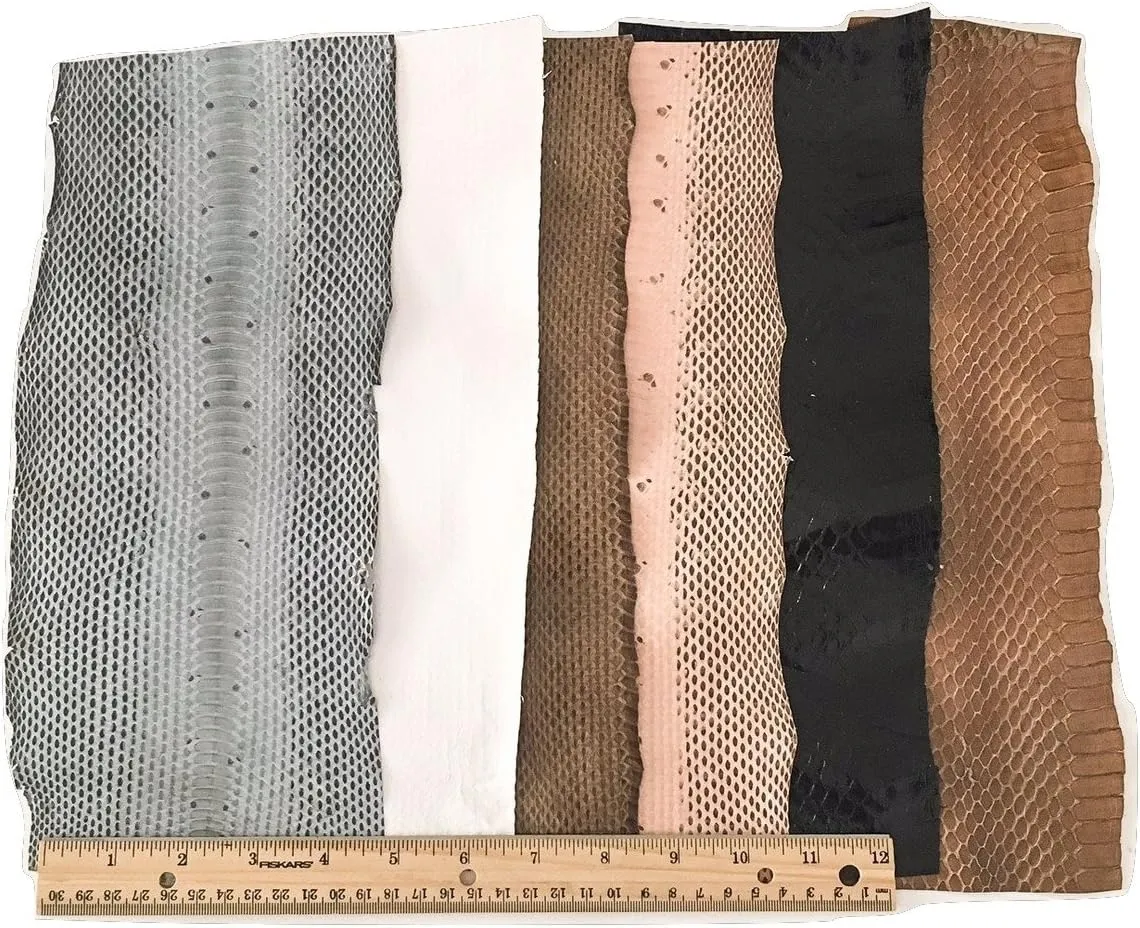 Snake Skin Snakeskin Pieces; Grab Bag! Assorted Colors, 6 Feet, 6 Pieces