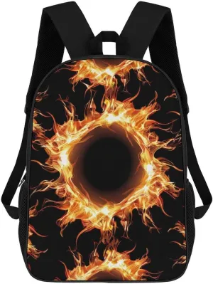 Solar Eclipse Pattern 17 Inches Unisex Laptop Backpack Lightweight Shoulder Bag Travel Daypack