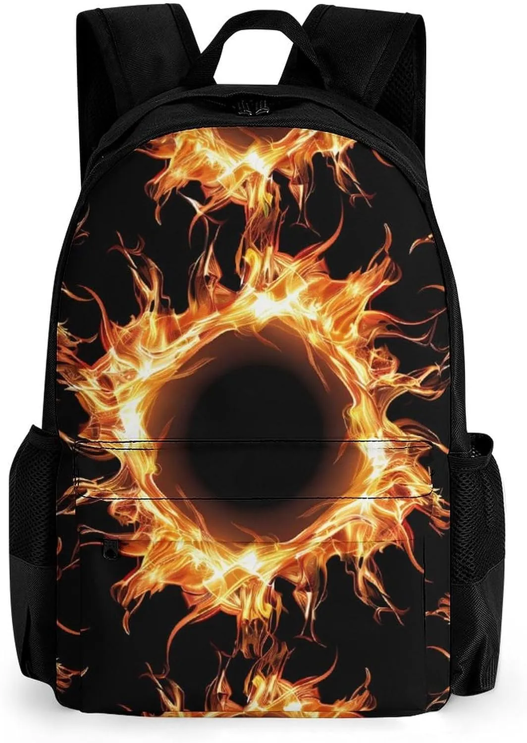 Solar Eclipse Pattern Travel Backpack Lightweight Shoulder Bag Funny Laptop Daypack with Multi Pockets
