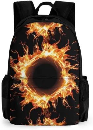 Solar Eclipse Pattern Travel Backpack Lightweight Shoulder Bag Funny Laptop Daypack with Multi Pockets