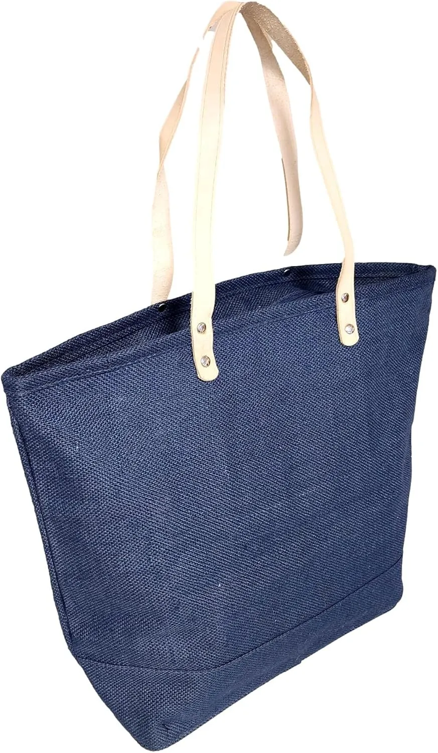 SONA G DESIGNS Women's Personalized Tote Bag, Eco Friendly Jute 18 inch Wide with Zipper Top