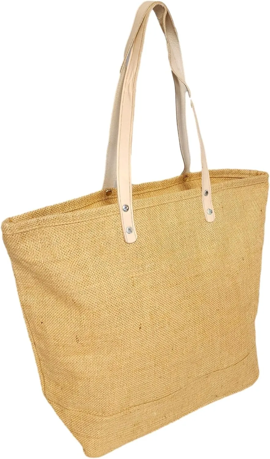 SONA G DESIGNS Women's Personalized Tote Bag, Eco Friendly Jute 18 inch Wide with Zipper Top