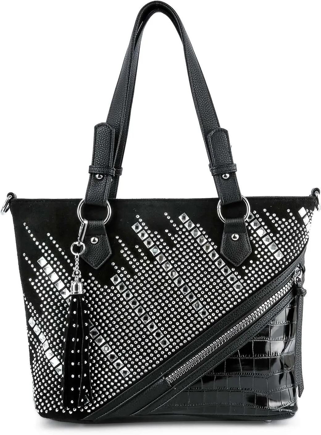 Sparkling Large Fashion Tote Bag Bags Leather for Women Extra Large