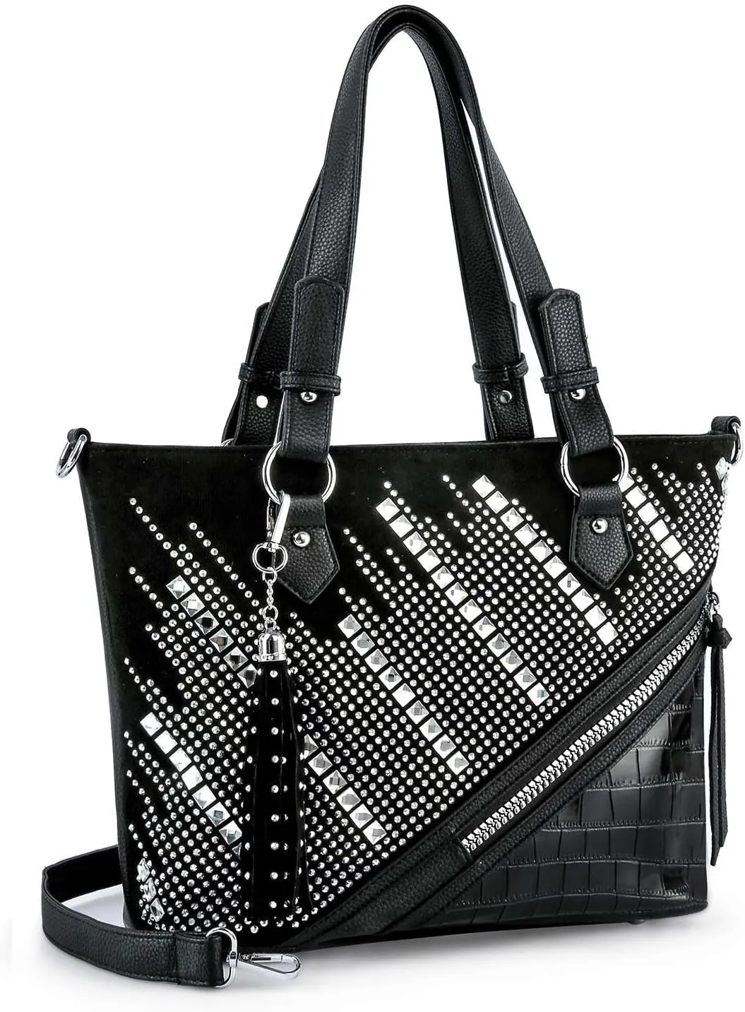 Sparkling Large Fashion Tote Bag Bags Leather for Women Extra Large