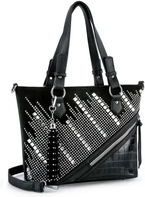Sparkling Large Fashion Tote Bag Bags Leather for Women Extra Large