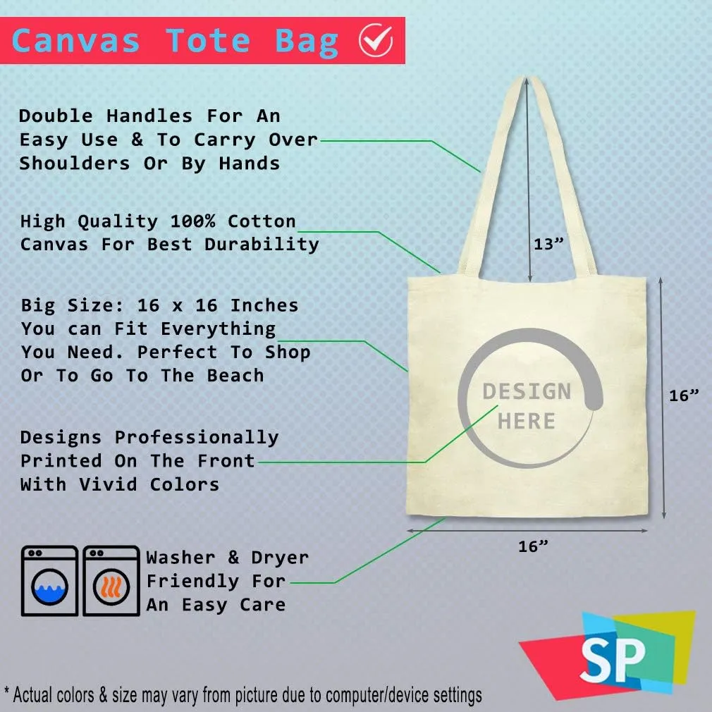 Speedy Pros Canvas Tote Bag for Women Mighty like Maya Angelou Inspiration Beach Bags for Women