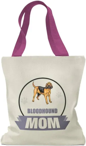 Speedy Pros Canvas Tote Bag for Women Mom Bloodhound Dog Beach Bags for Women