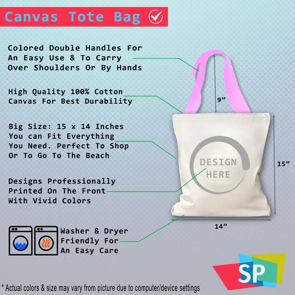Speedy Pros Canvas Tote Bag for Women Mom Bloodhound Dog Beach Bags for Women