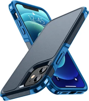 SPIDERCASE for iPhone 12 Case/iPhone 12 Pro Case, Shockproof Cell Phone Case for iPhone 12/12 Pro, Dark Blue