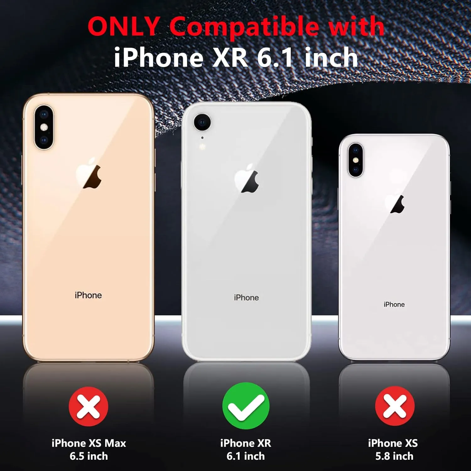 SPIDERCASE for iPhone XR Case, [10 FT Military Grade Drop Protection] [Non-Slip] [2 pcs Tempered Glass Screen Protector] Shockproof Airbag Cushion Protective Case for iPhone XR 6.1” (Sea Blue)
