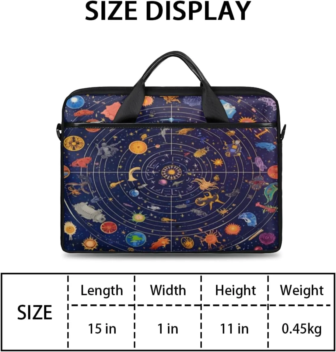Spiral Laptop Bag for Men Women 13-15 Inch Case Bags Sleeve Shoulder with Anti Slip Removable The Pad Straps