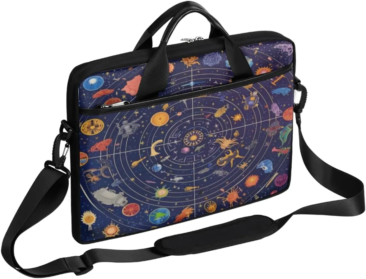Spiral Laptop Bag for Men Women 13-15 Inch Case Bags Sleeve Shoulder with Anti Slip Removable The Pad Straps