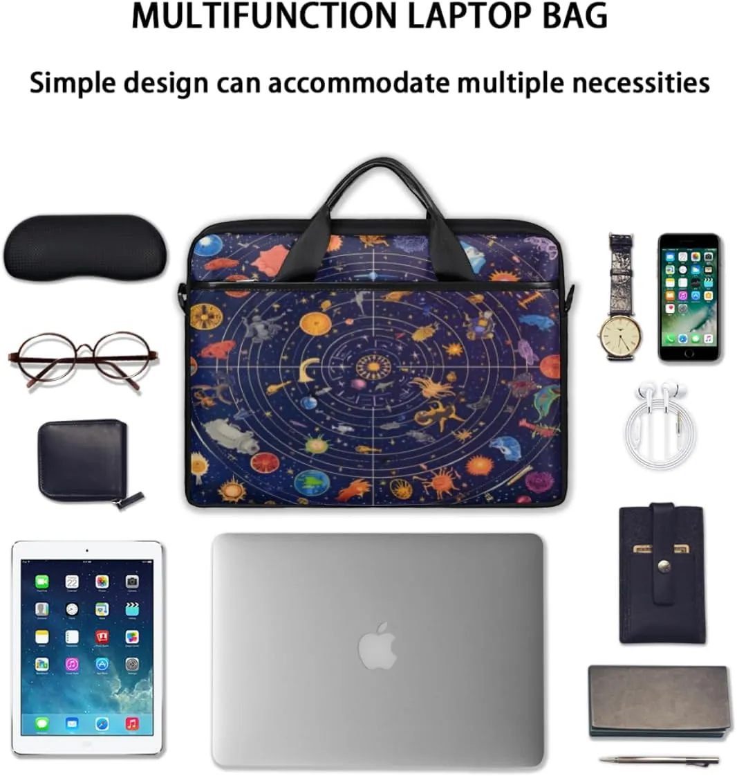 Spiral Laptop Bag for Men Women 13-15 Inch Case Bags Sleeve Shoulder with Anti Slip Removable The Pad Straps