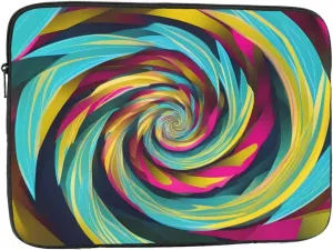 Spiral Optical Illusion GIF Prints Shockproof Portable Laptop Sleeve Bag 10 inch - Protective Case for Men and Women's Business Travel, Office Daily Use