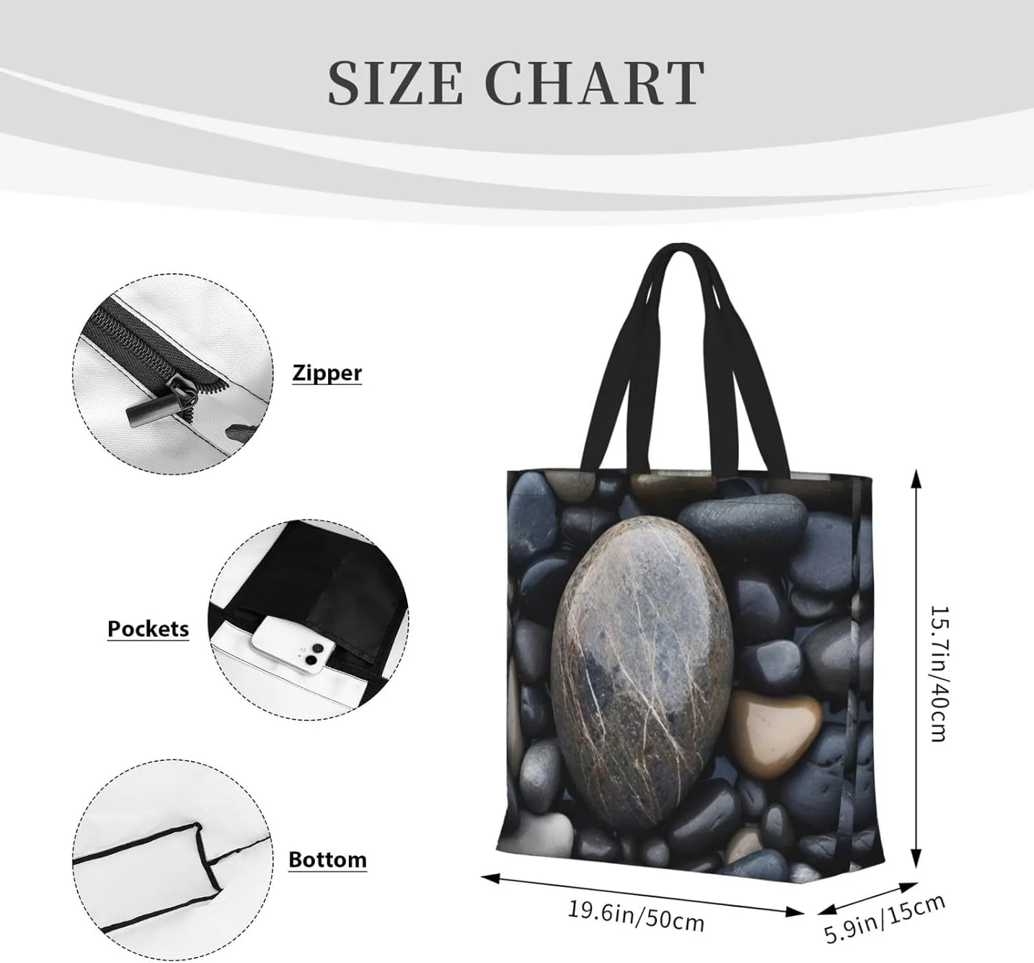 SSIMOO Colored Stripes Vertical Stylish Zipper Shopping Bags,Shoulder Bag,The Perfect Blend Of Style And Convenience