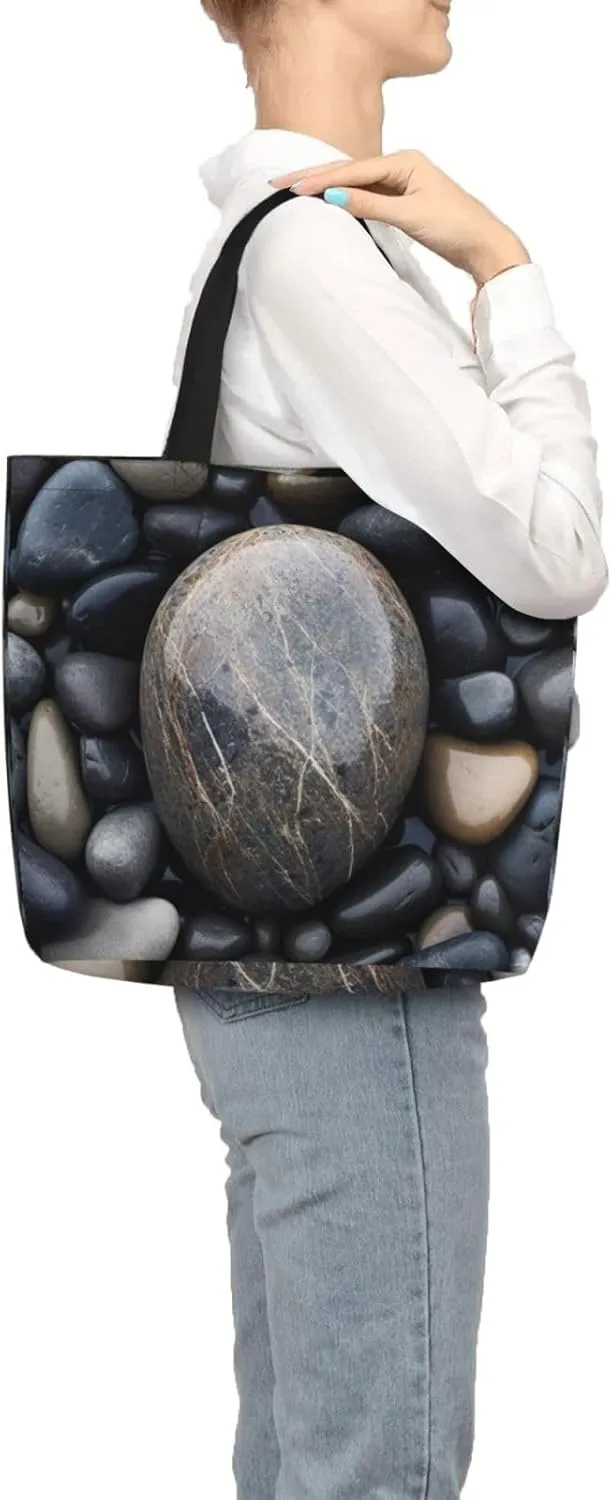 SSIMOO Colored Stripes Vertical Stylish Zipper Shopping Bags,Shoulder Bag,The Perfect Blend Of Style And Convenience