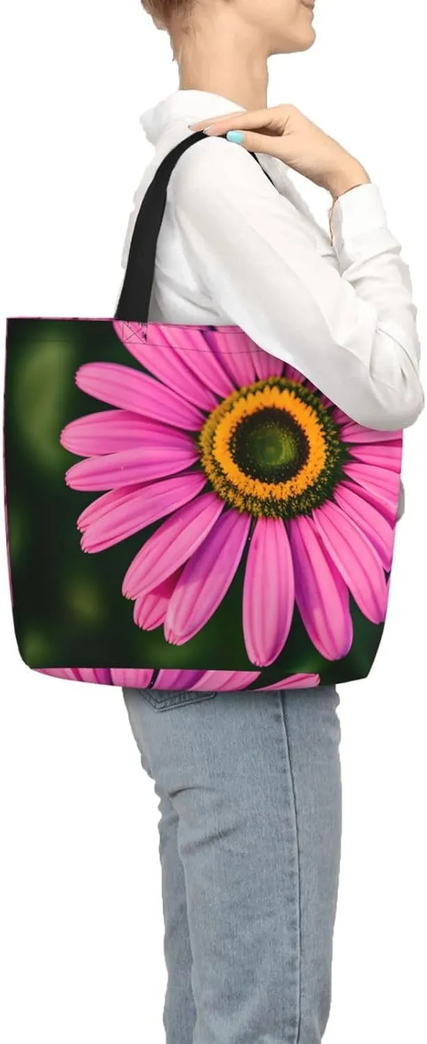 SSIMOO Flowers Colorful Butterfly 1 Stylish Zipper Shopping Bags,Shoulder Bag,The Perfect Blend Of Style And Convenience