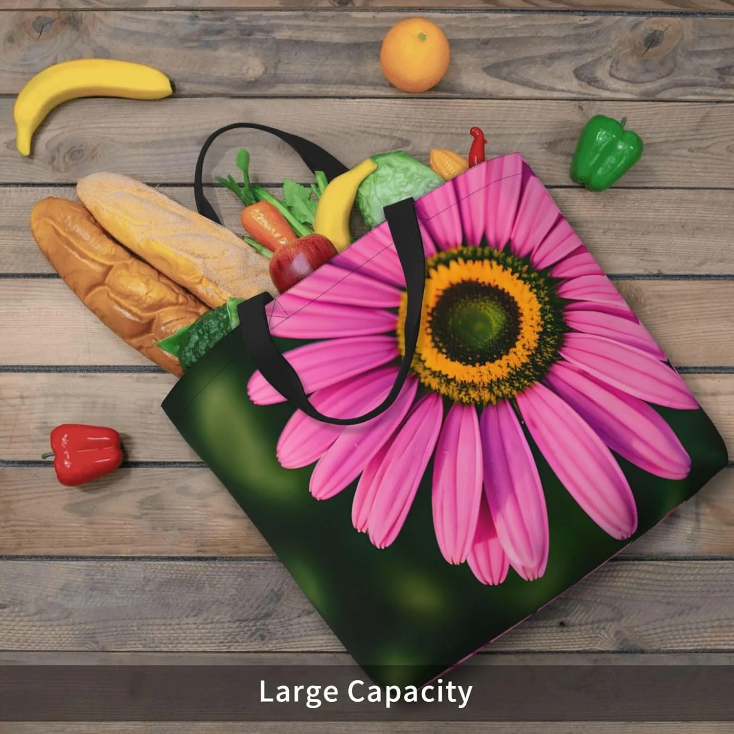SSIMOO Flowers Colorful Butterfly 1 Stylish Zipper Shopping Bags,Shoulder Bag,The Perfect Blend Of Style And Convenience