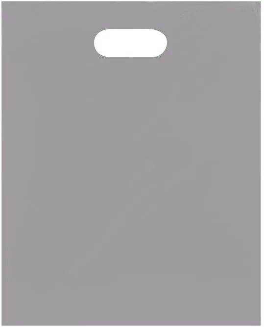SSWBasics Medium Low Density Gray Merchandise Bags - 12”W x 15”H - Case of 1000