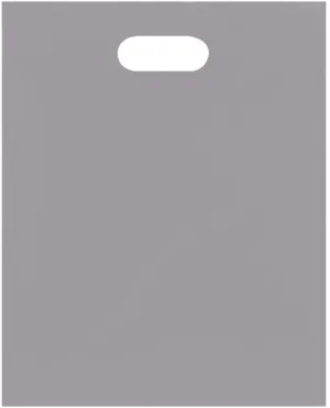 SSWBasics Medium Low Density Gray Merchandise Bags - 12”W x 15”H - Case of 1000