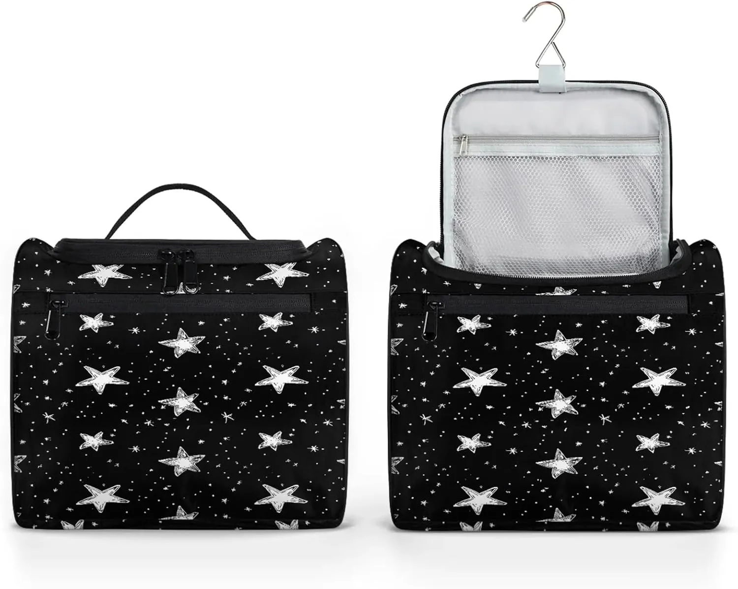 Star Large Makeup Bag Travel Make Up Organizer for Women Girls Cosmetic Bag Organizer With Handle