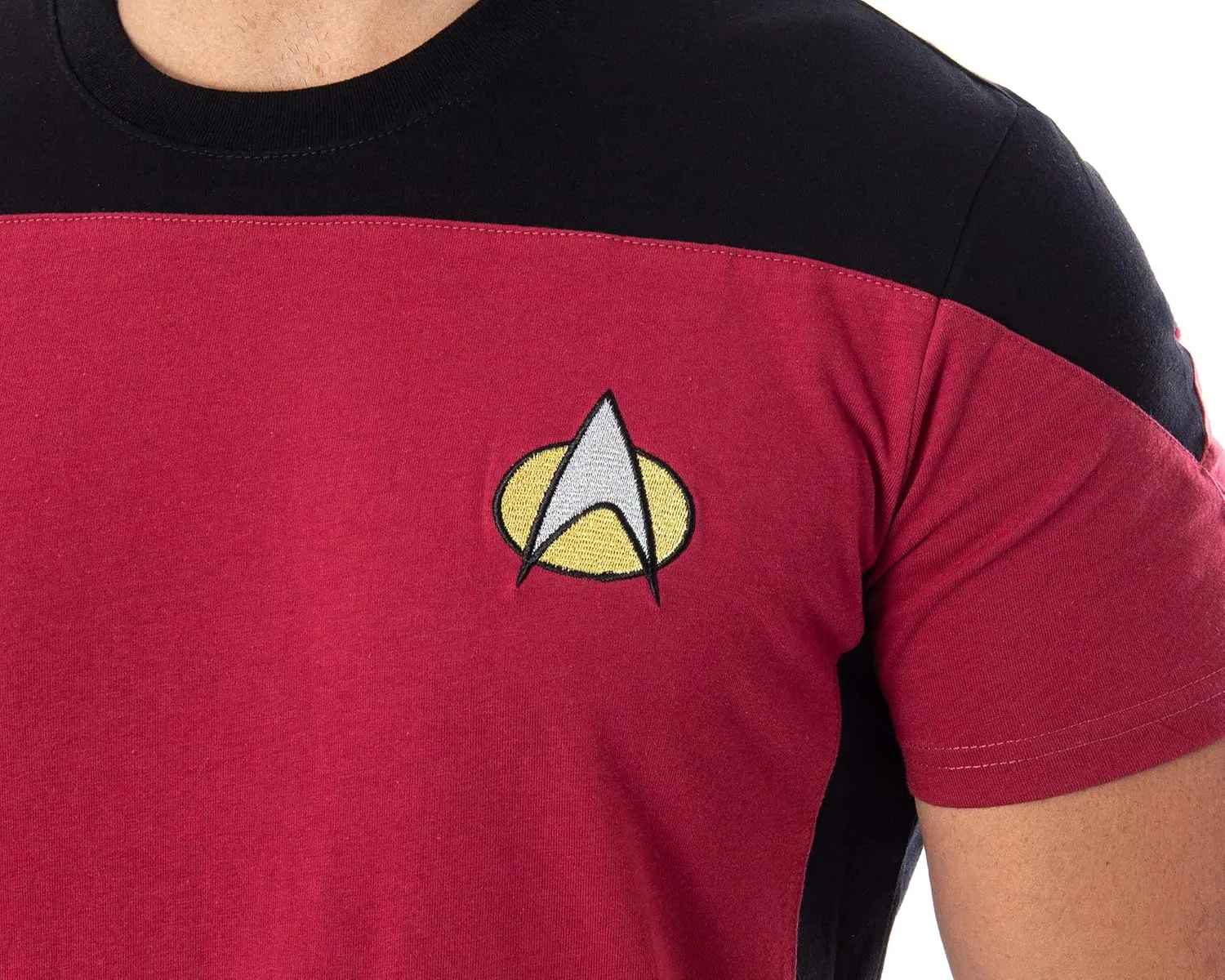 Star Trek Next Generation TNG Men's Picard Uniform Costume Short Sleeve T-Shirt Tee