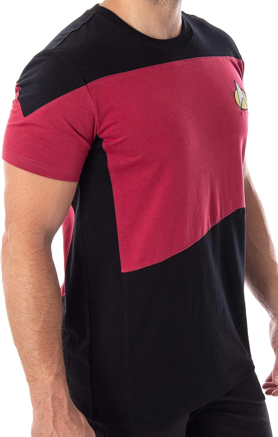 Star Trek Next Generation TNG Men's Picard Uniform Costume Short Sleeve T-Shirt Tee