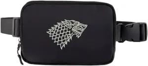 Stark Mini Belt Bag Thrones Adjustable Strap Embroidered Unisex Waist Pouch (Black)