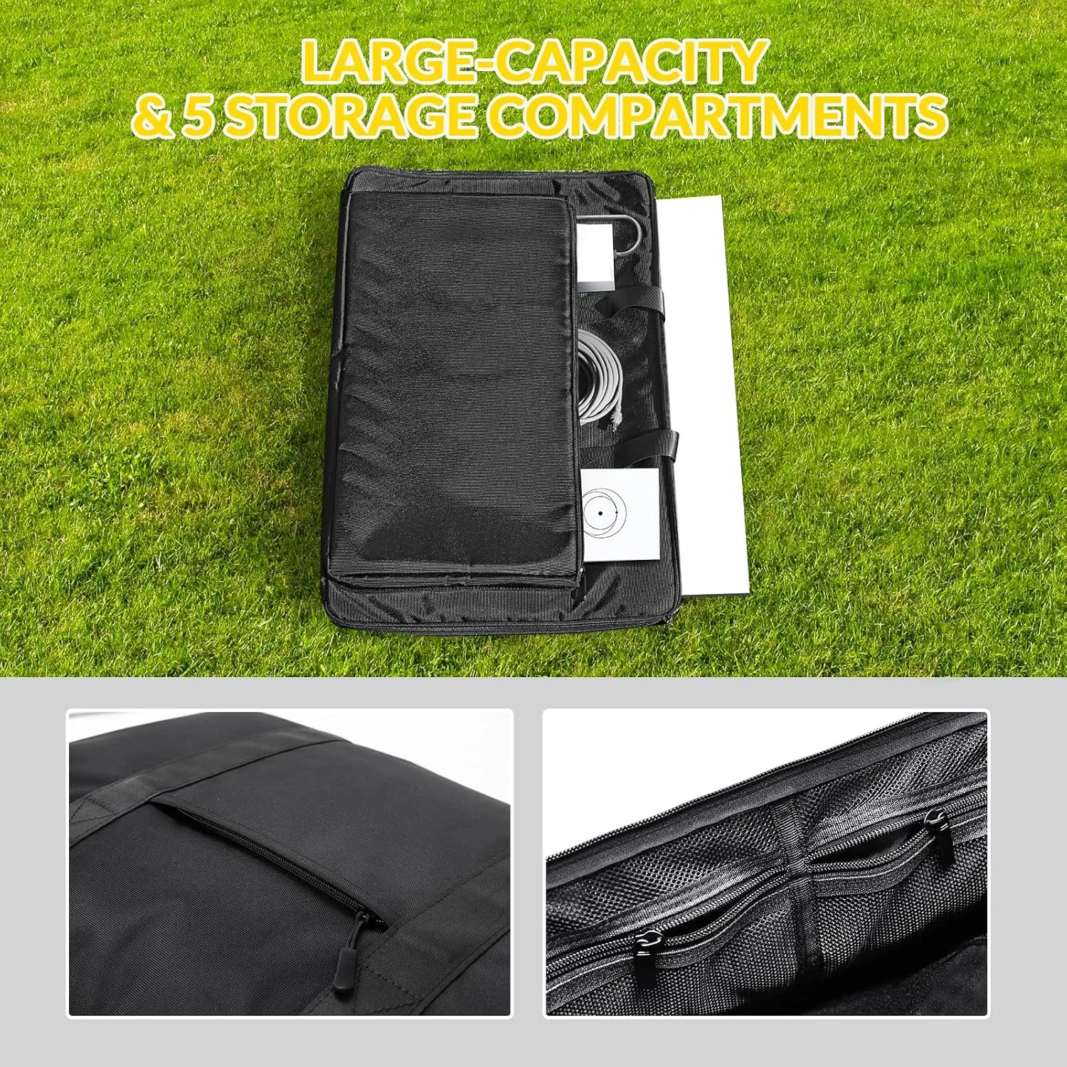 Starlink Bag, Starlink Case, Starlink Gen 3 Case, Starlink Travel Shoulder Bag & Handbag, Starlink Carrying Case Gen 3 Standard V3 Storage, Water Resistant, Shockproof, Multiple Pockets, Black