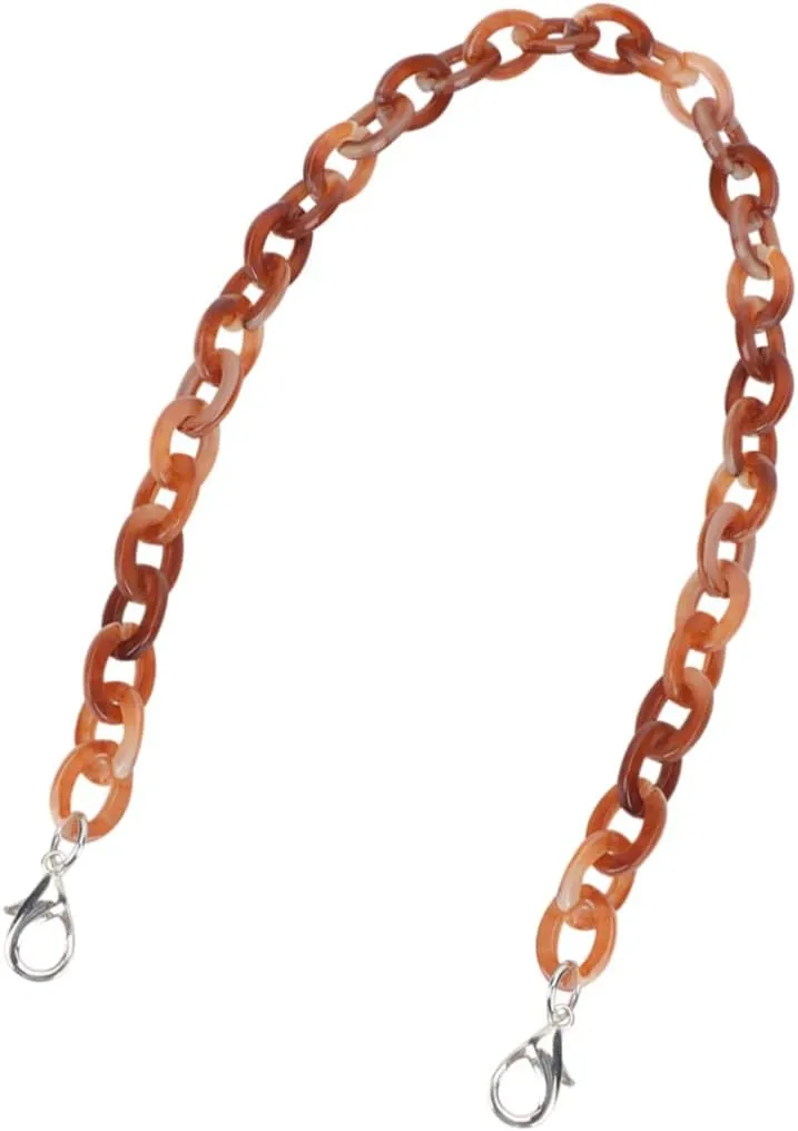 STOBOK 2pcs 60cm Purse Chain Strap Extender Bag Chain for DIY Bag Straps Alloy Buckle Handbag Replacements for Small Handbags (Granite)
