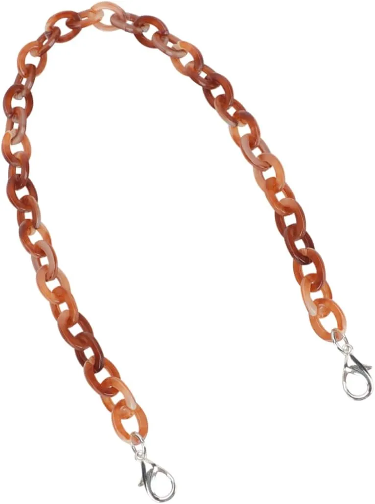STOBOK 2pcs 60cm Purse Chain Strap Extender Bag Chain for DIY Bag Straps Alloy Buckle Handbag Replacements for Small Handbags (Granite)