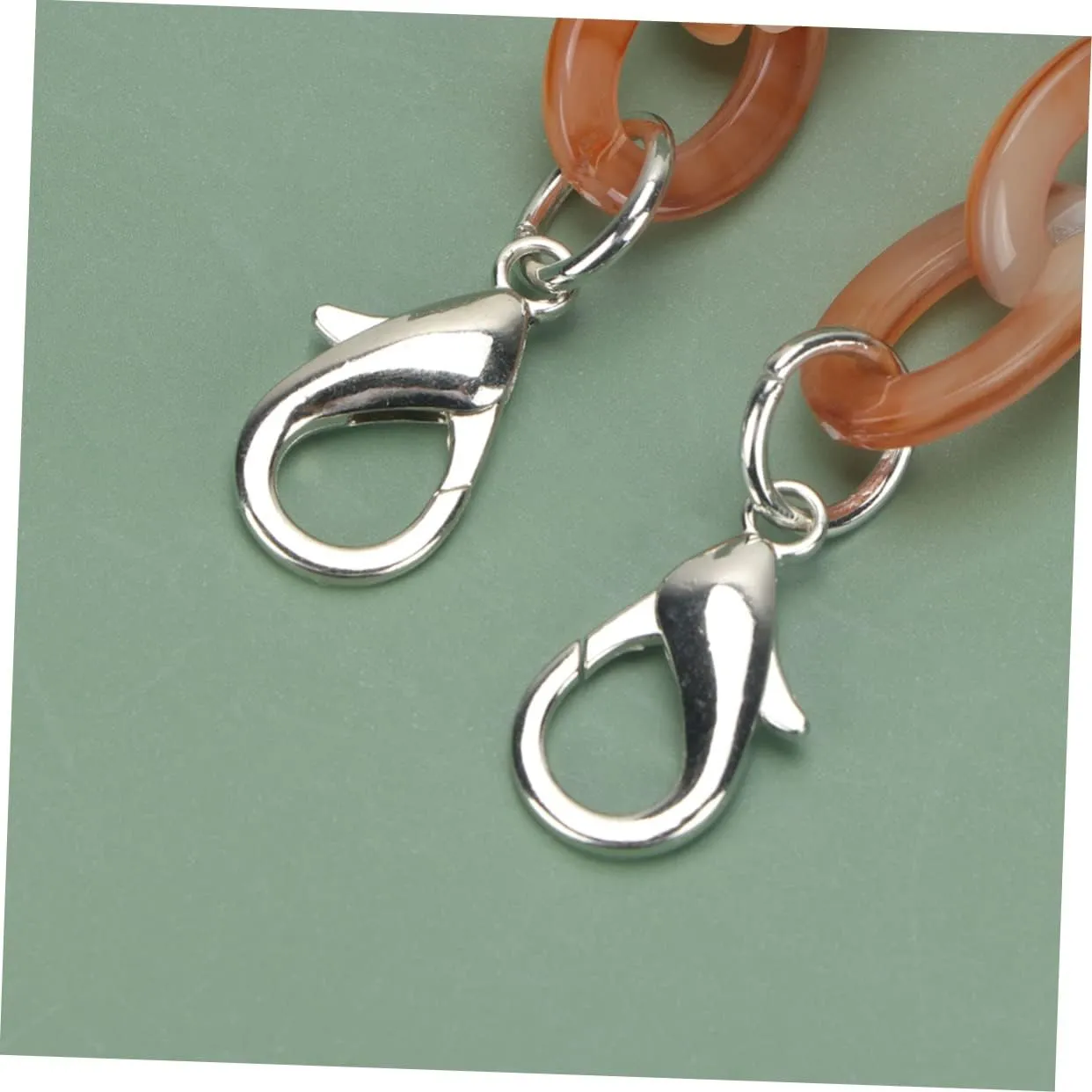 STOBOK 2pcs 60cm Purse Chain Strap Extender Bag Chain for DIY Bag Straps Alloy Buckle Handbag Replacements for Small Handbags (Granite)
