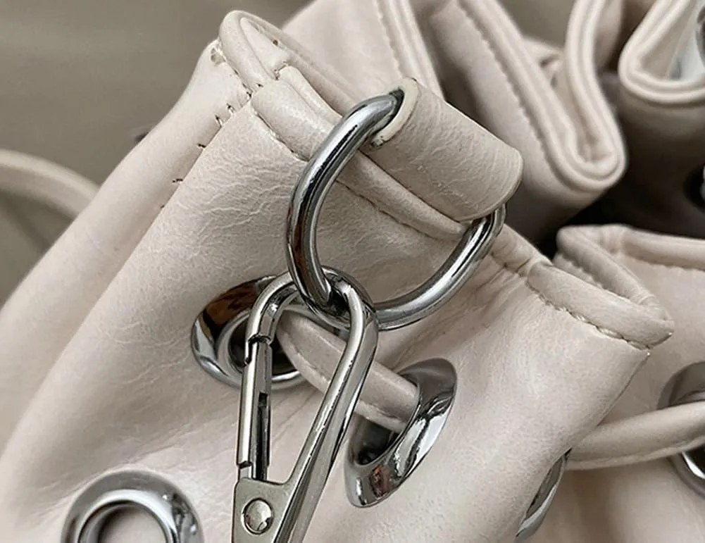Studded Bucket Bags and Drawstring Crossbody Purse for Women Hobo Bag Y2K Trendy Crossbody Bucket Handbags 2025