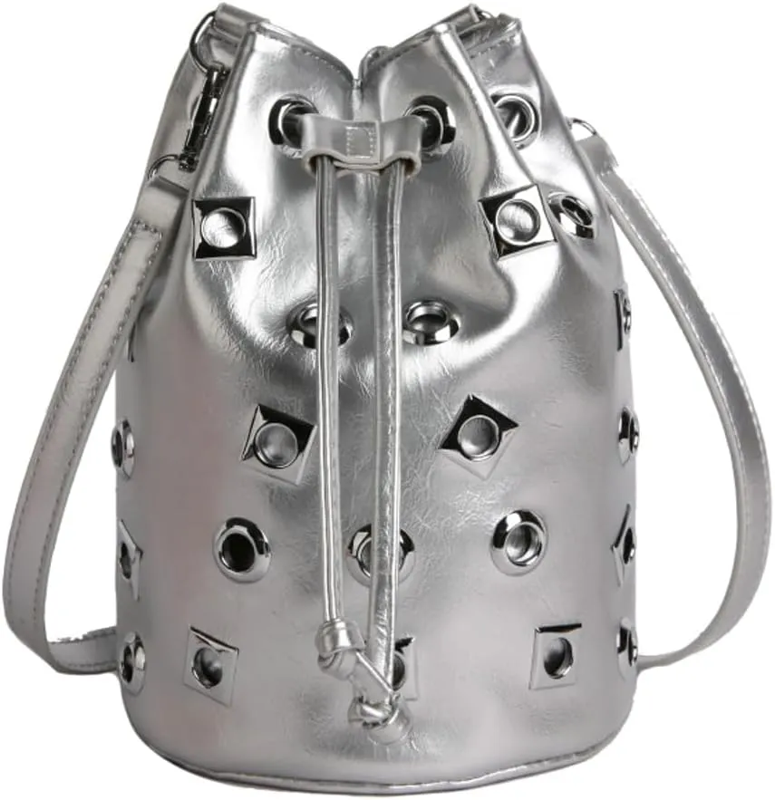 Studded Bucket Bags and Drawstring Crossbody Purse for Women Hobo Bag Y2K Trendy Crossbody Bucket Handbags 2025