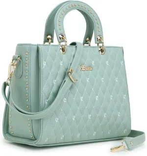 Studded hand bag for women, Green