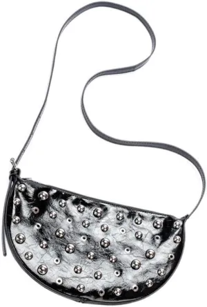 Studded Leather Purse for Women Emo Punk Y2k Shoulder Purse Handbags Mini Crossbody Bags Trendy Purse 2025