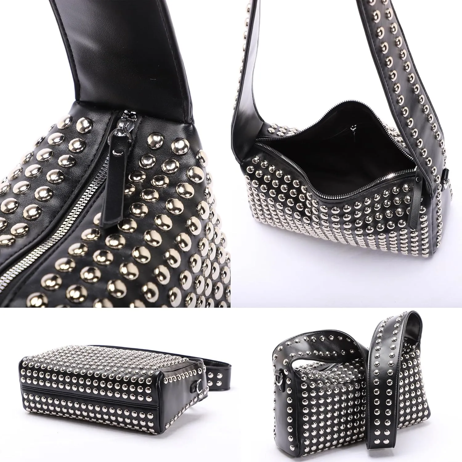 Studded Purse Cute Y2k Shoulder Bag Fall Vintage 2000s Trendy Purses for Women 2024 Streetwear 90s