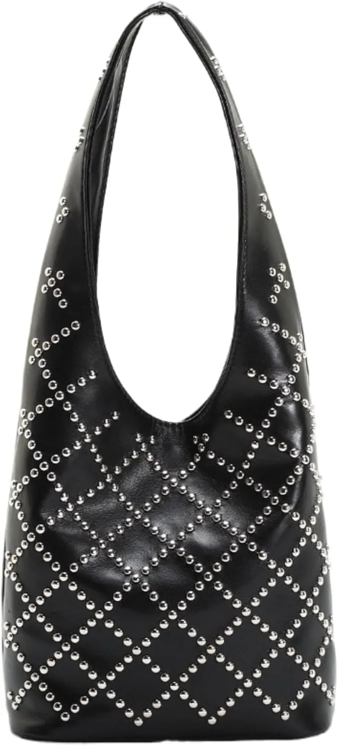 Studded Purse Cute Y2k Shoulder Bag Fall Vintage 2000s Trendy Purses for Women 2024 Streetwear 90s