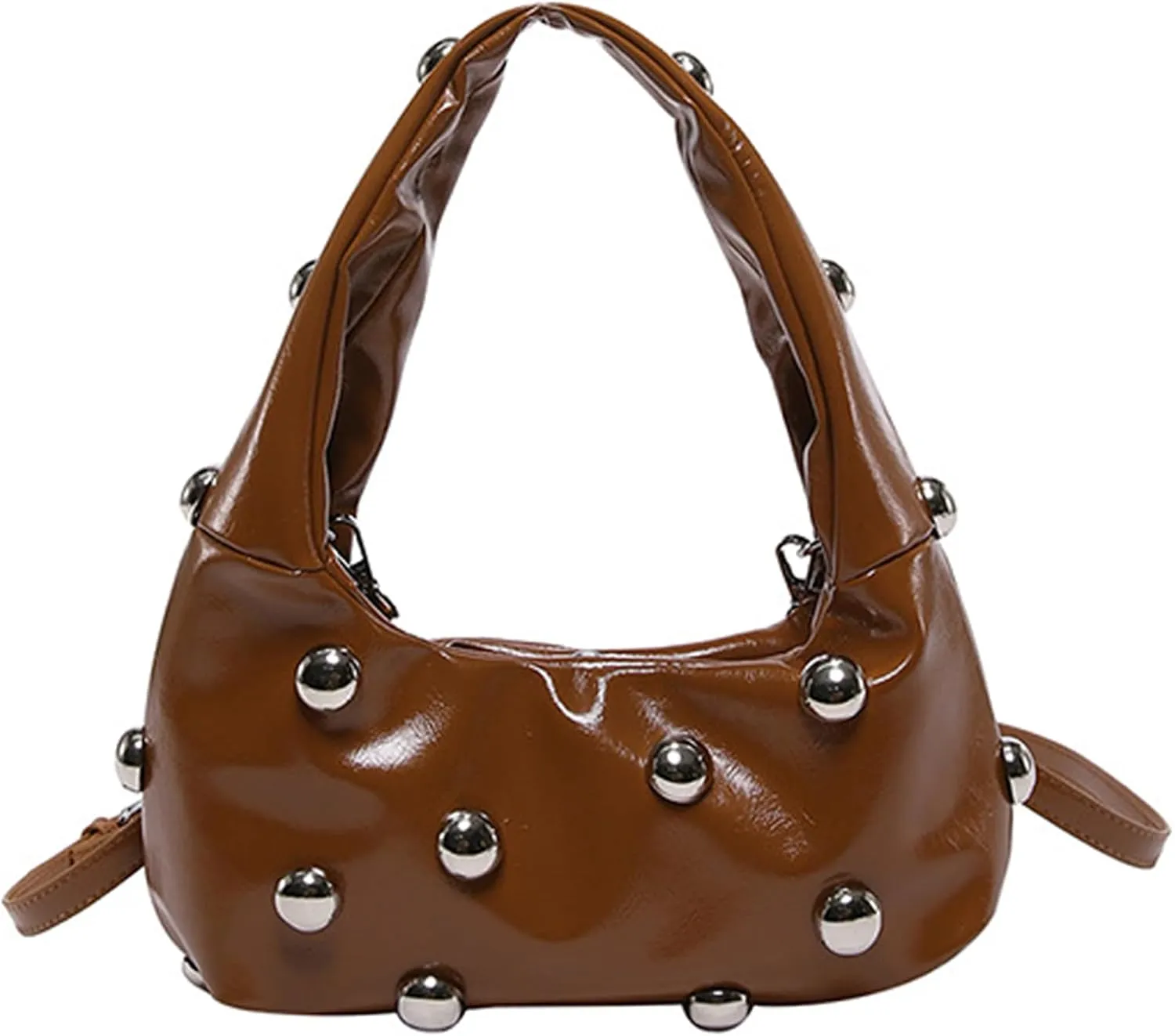 Studded Purses Black Y2k Purse Studded Handbags for Women Small Studded Leather Shoulder Bag Punk Purses Fall Purse