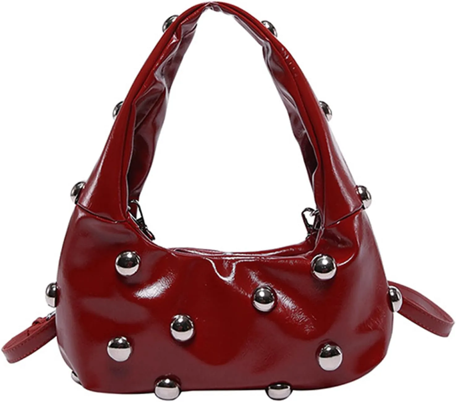 Studded Purses Black Y2k Purse Studded Handbags for Women Small Studded Leather Shoulder Bag Punk Purses Fall Purse