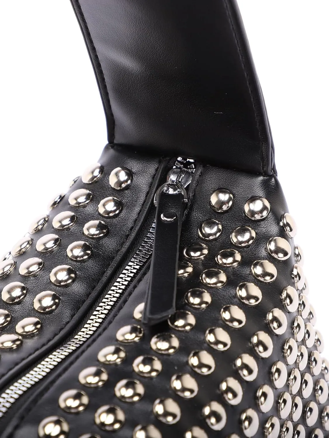 Studded Shoulder Purse 2000s Fall Vintage Streetwear Y2k Cute Shoulder Bag 90s Red Leather Purse