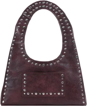 Studded Women's Purse, Vintage Tote, Shoulder Bag, Y2K Trendy Trendy Punk Underarm Bag