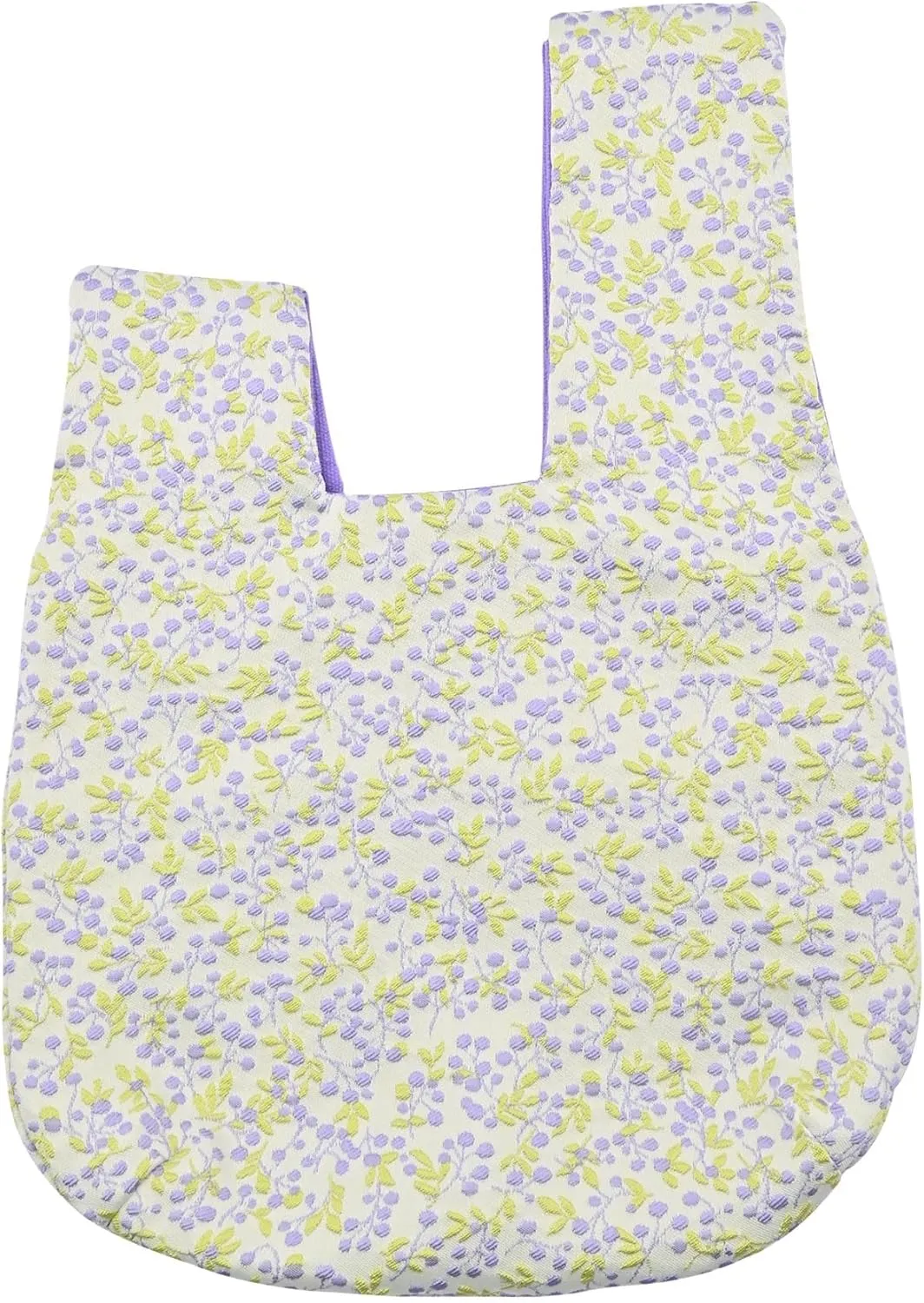 Stylish Cotton Japanese Pattern Wrist Bag Sleeve Knot Pouch Portable Canvas Tote Purse for Female, Women