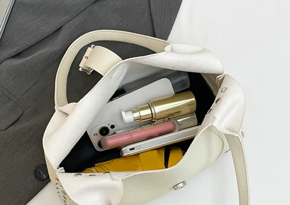 Stylish Hobo Bags for Women Studded Rivet Tote Bags for Women Underarm Shoulder Bag Bucket Handbag Trendy Purse Travel Work