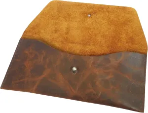 Succor Genuine Leather Cash Envelopes Wallet For Men, Money Bag Pouch, Reusable Budget Envelope, Retro Clutch Wallet, For Men and Women, Brown