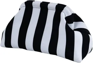 Summer Stripe Crochet Bags Clutch for Women Beach Woven Color Block Dumpling Bags Purse