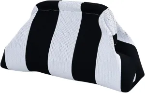 Summer Stripe Crochet Bags Clutch for Women Beach Woven Color Block Dumpling Bags Purse