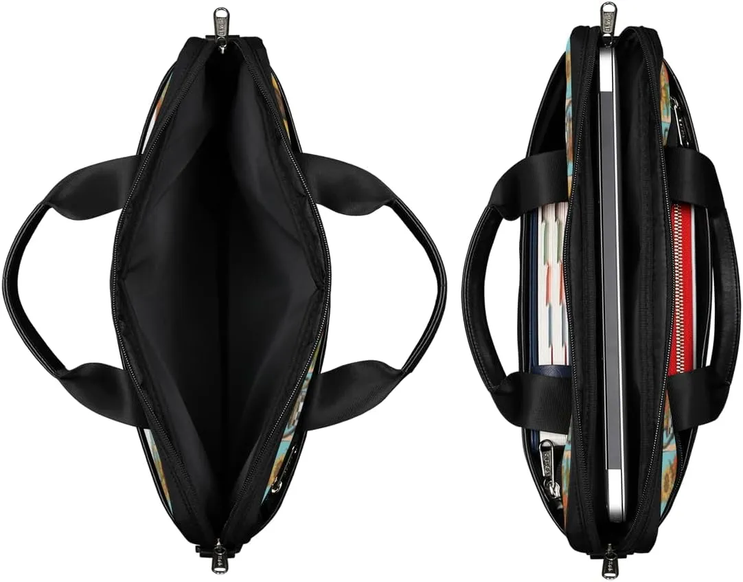 Sunflower Kettles Pumpkin Laptop Bag for Men Women 13-15 Inch Case Bags Sleeve Shoulder with Anti Slip Removable