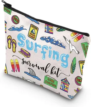 Surfing Cosmetic Bag Surfing Survival Kit Themed Gift Sea Mew Gift Gone Surfing Gift (Surfing)