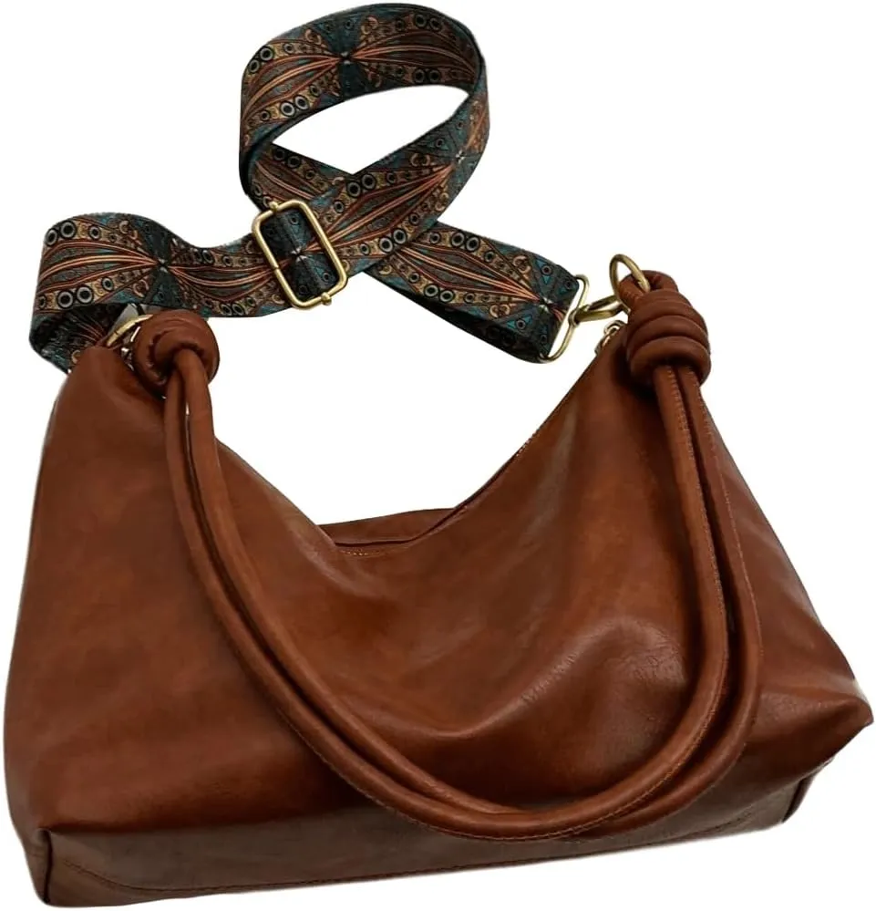 SweatyRocks Women's Minimalist Pu Leather Shoulder Handbag Medium Top Handle Hobo Bag with Zipper